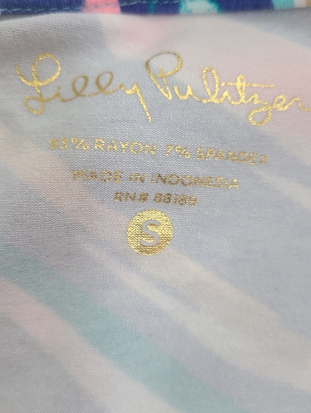 Lilly Pulitzer Vero Tunic "Multi Exotic Garden" 3/4 Sleeve Women's Size Small - Picture 5 of 5